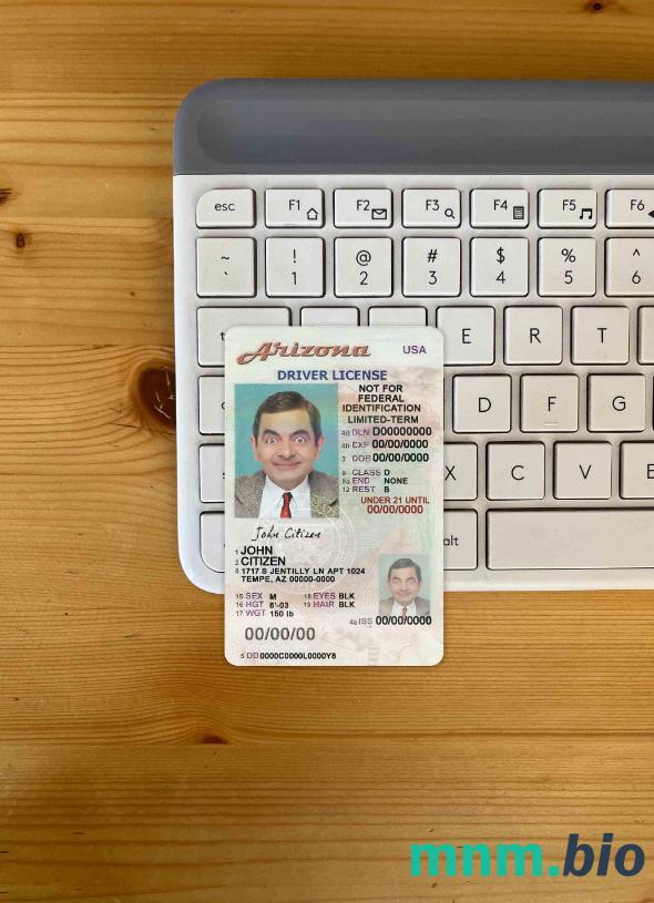 USA Arizona prawo jazdy poniżej 21 lat photolook, w pełni edytowalny